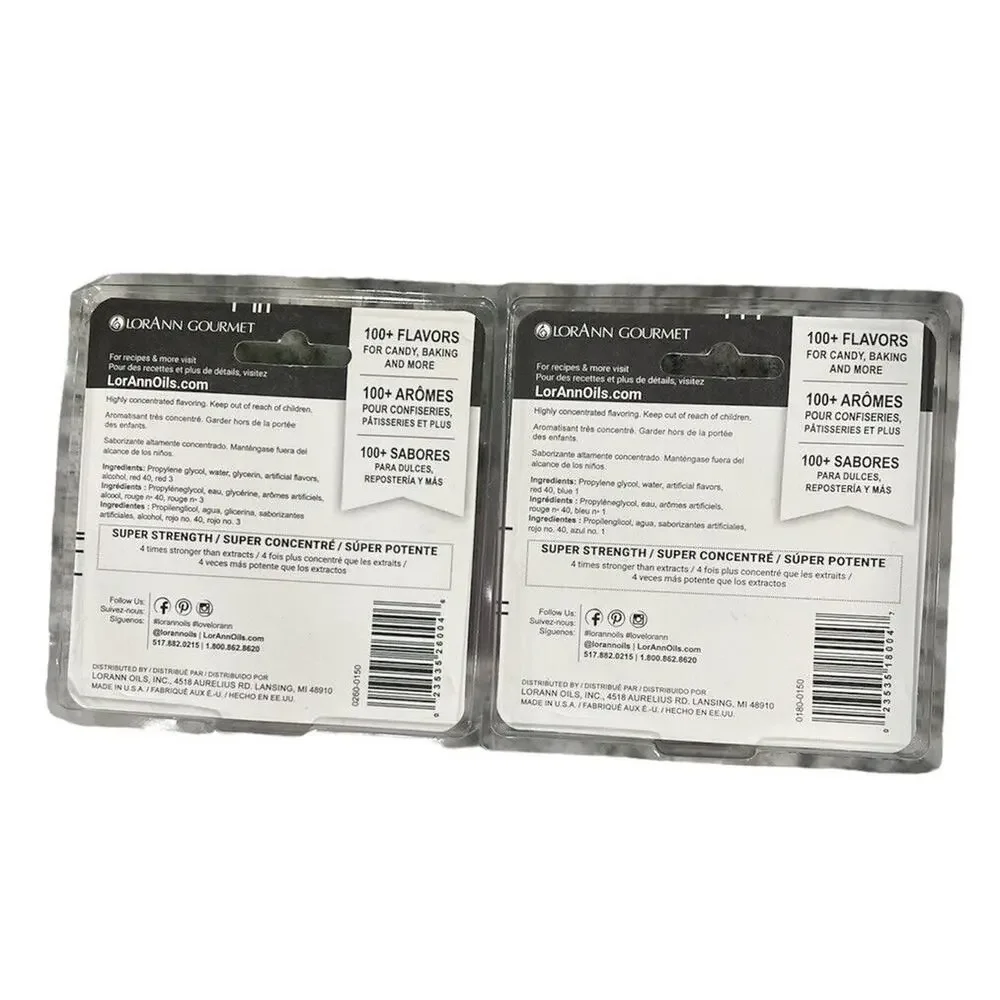 5 LorAnn Candy & Baking Flavoring .125oz‎ (3) 2/Pkg-Grape & (2) 2/Pkg Watermelon - Picture 2 of 2